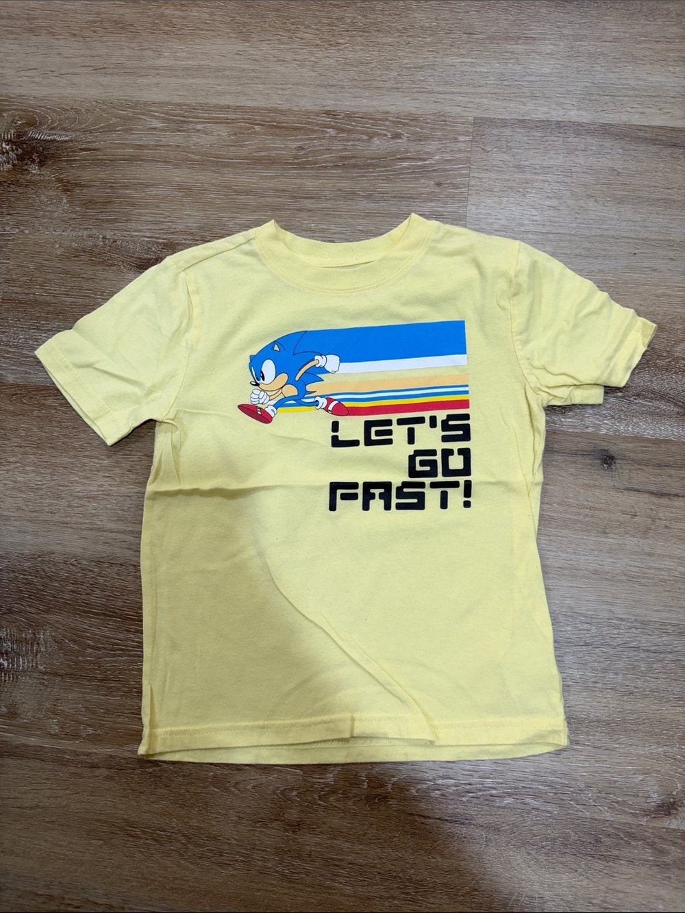 Yellow Sonic Graphic Kids Short-Sleeve Tee